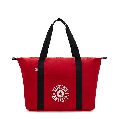 Kipling Art Medium Lite Tote Bags Red | UKKi1742Z