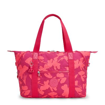 Kipling Art Medium Tote Bags Coral Flower | UKKi1738H