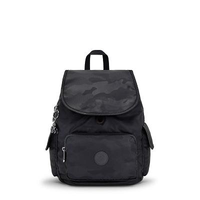 Kipling City Pack Small Travel Backpacks Black Camo | UKKi1388K