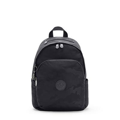 Kipling Delia Fashion Backpacks Black Camo | UKKi1252S