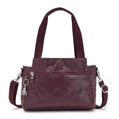 Kipling Elysia Metallic Handbags Burgundy | UKKi1802U