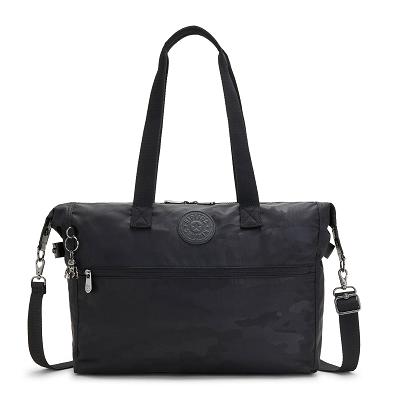 Kipling Ilia Tote Bags Black Camo | UKKi1762Q