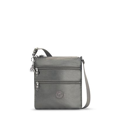 Kipling Keiko Metallic Handbags Grey Metal | UKKi1807S