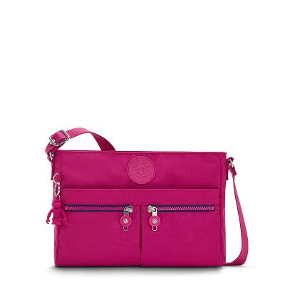 Kipling New Angie Crossbody Bags Pink Fuchsia | UKKi1646O