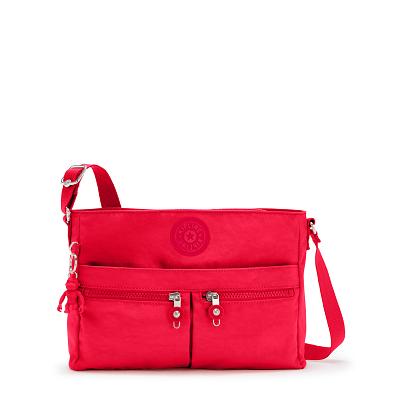 Kipling New Angie Crossbody Bags Red | UKKi1640E