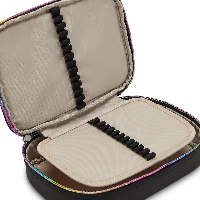 Kipling 100 Pens Pencil Cases Black Multicolor | UKKi2121W