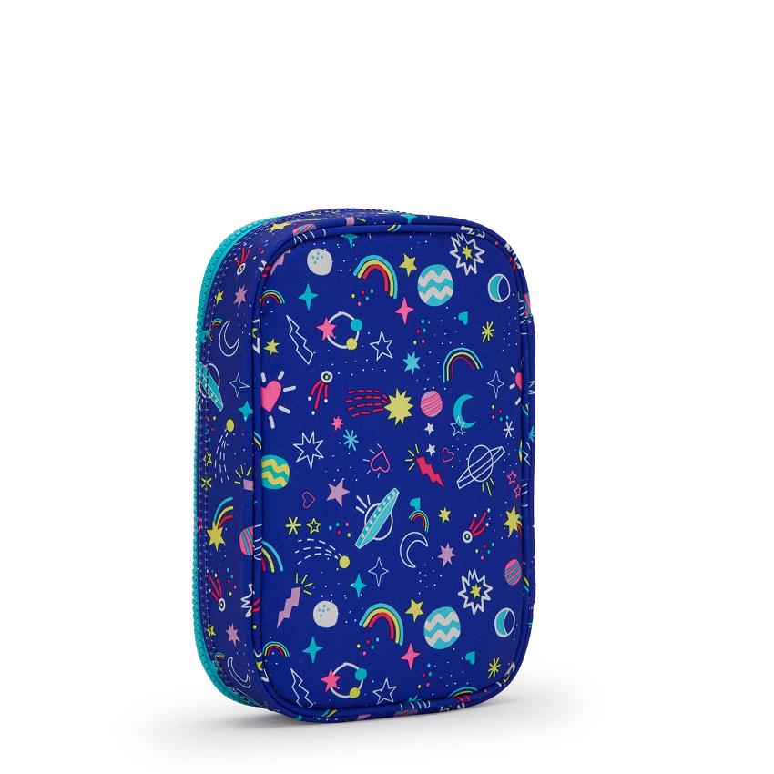 Kipling 100 Pens Pencil Cases Blue | UKKi2126U