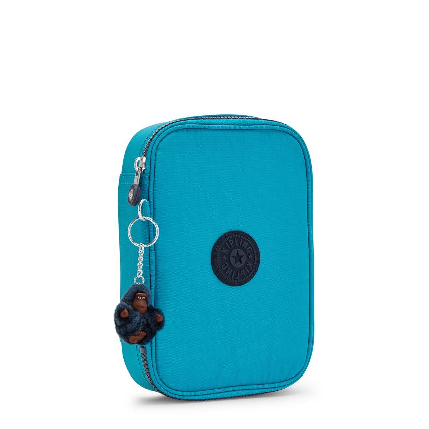 Kipling 100 Pens Pencil Cases Green | UKKi2125Y