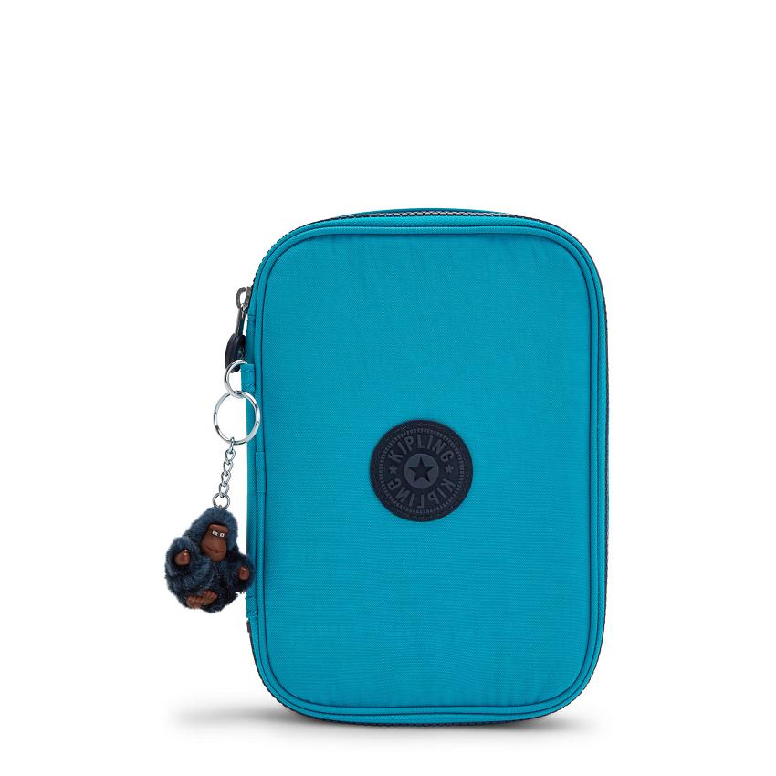 Kipling 100 Pens Pencil Cases Green | UKKi2125Y