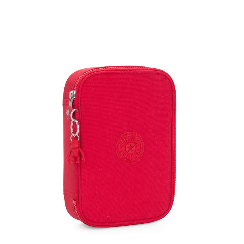 Kipling 100 Pens Pencil Cases Red | UKKi2122E