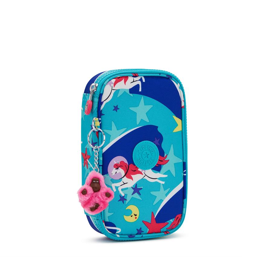 Kipling 50 Pens Pencil Cases Turquoise | UKKi2127I