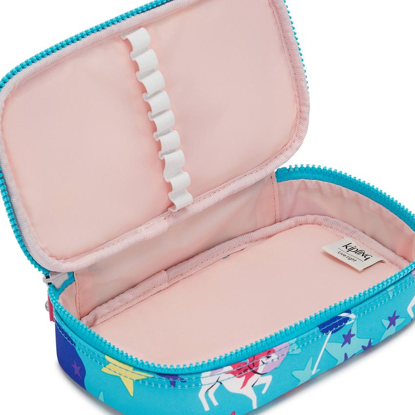 Kipling 50 Pens Pencil Cases Turquoise | UKKi2127I