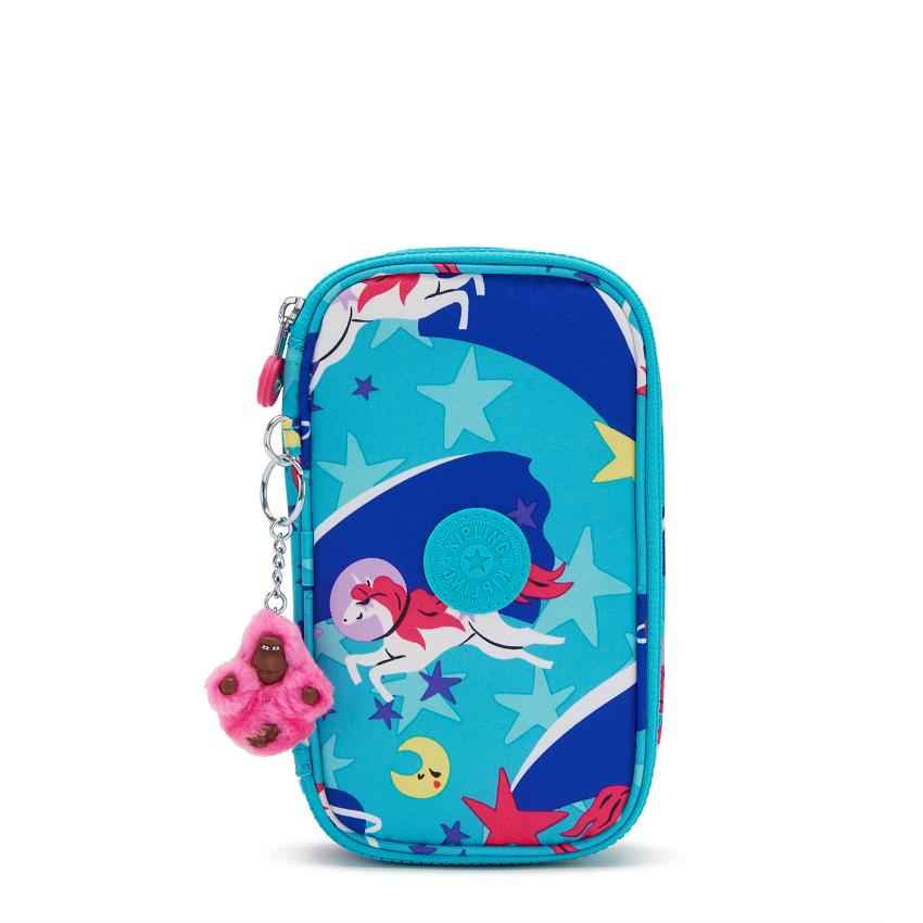 Kipling 50 Pens Pencil Cases Turquoise | UKKi2127I