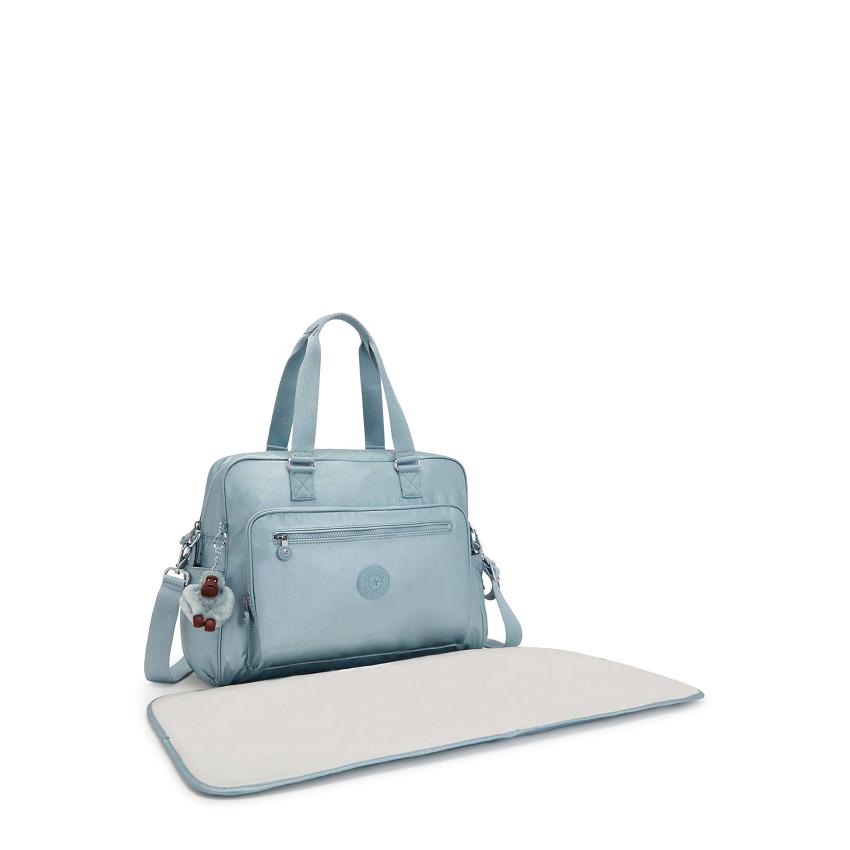 Kipling Alanna Diaper Bags Turquoise Metal | UKKi1770Q