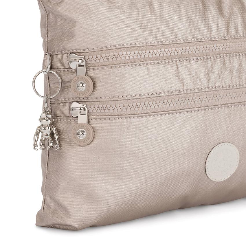 Kipling Alvar Metallic Handbags Metal | UKKi1791M