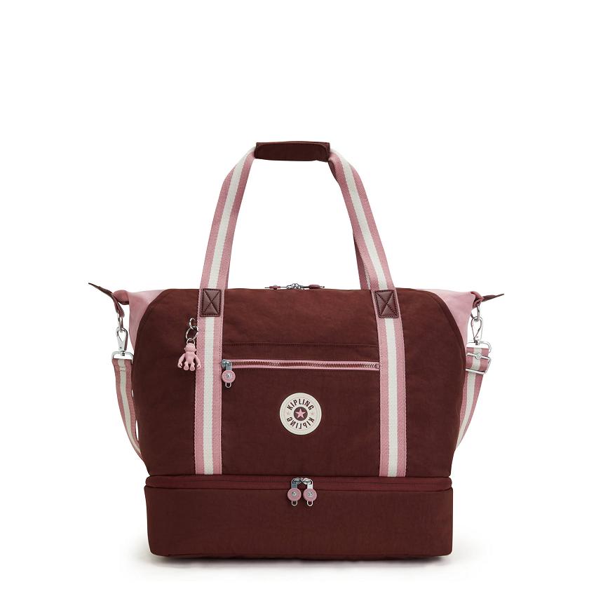 Kipling Art M Weekender Gym Bags Dark Red | UKKi1706S