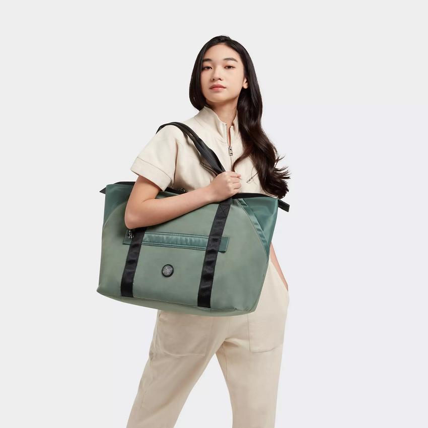 Kipling Art Medium Duffle Bags Green | UKKi2005L