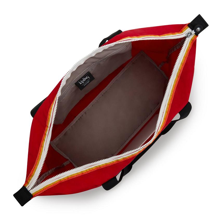 Kipling Art Medium Lite Duffle Bags Red | UKKi2011M