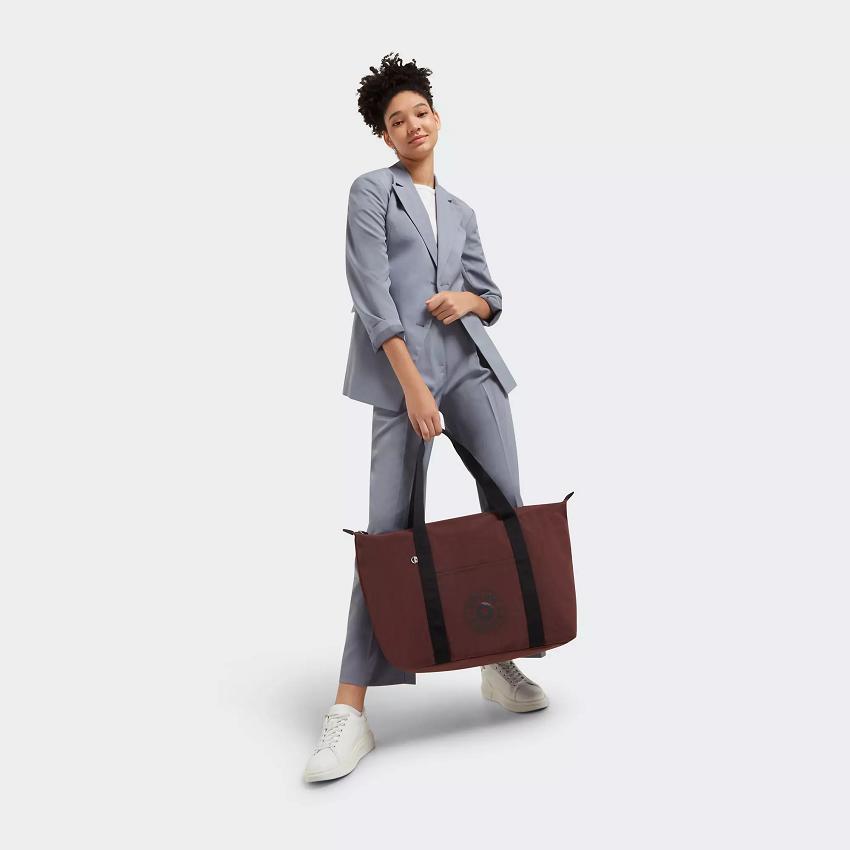 Kipling Art Medium Lite Tote Bags Dark Red | UKKi1743C