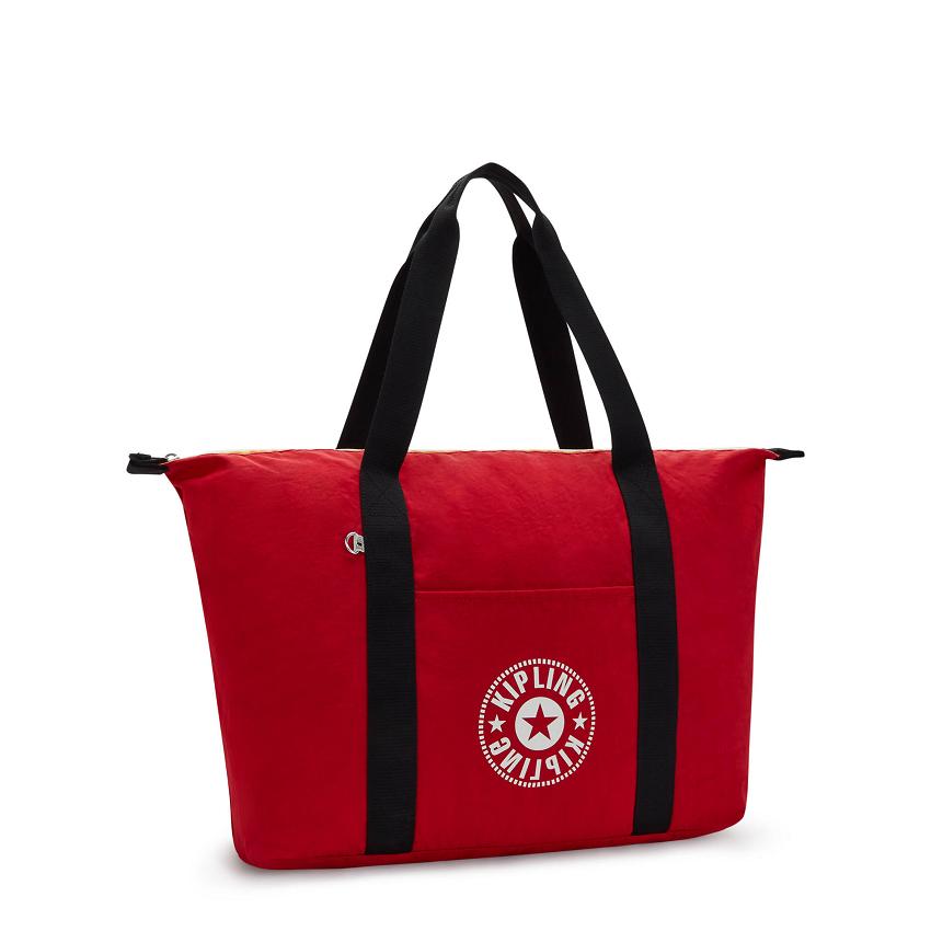 Kipling Art Medium Lite Tote Bags Red | UKKi1742Z