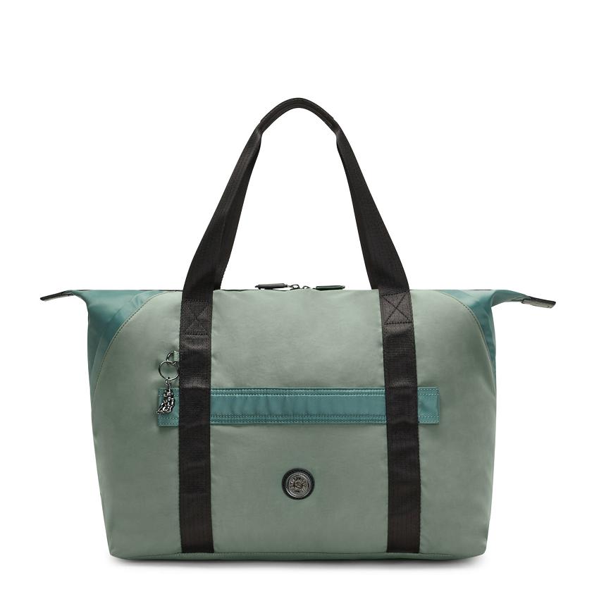 Kipling Art Medium Tote Bags Green | UKKi1734O
