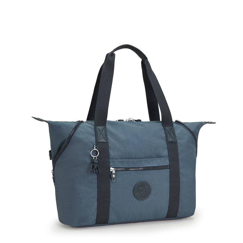 Kipling Art Medium Tote Bags Navy Grey | UKKi1737D