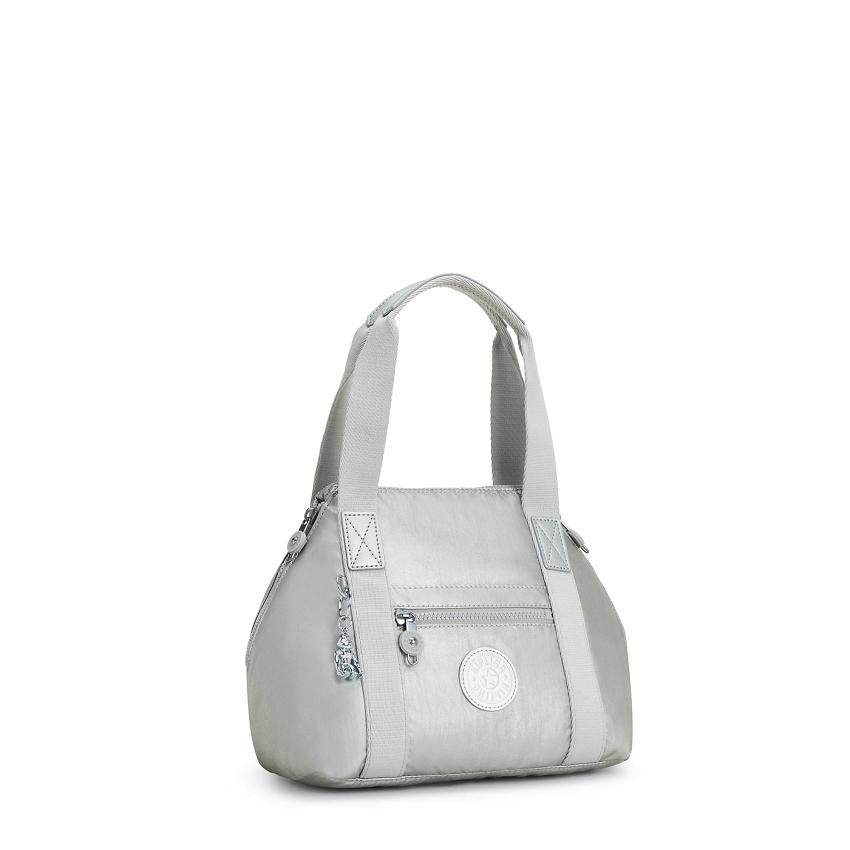 Kipling Art Mini Metallic Handbags Silver | UKKi1795D