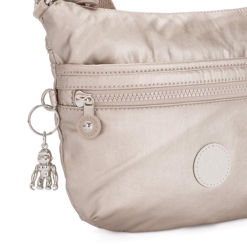 Kipling Arto Small Metallic Handbags Metal | UKKi1796F