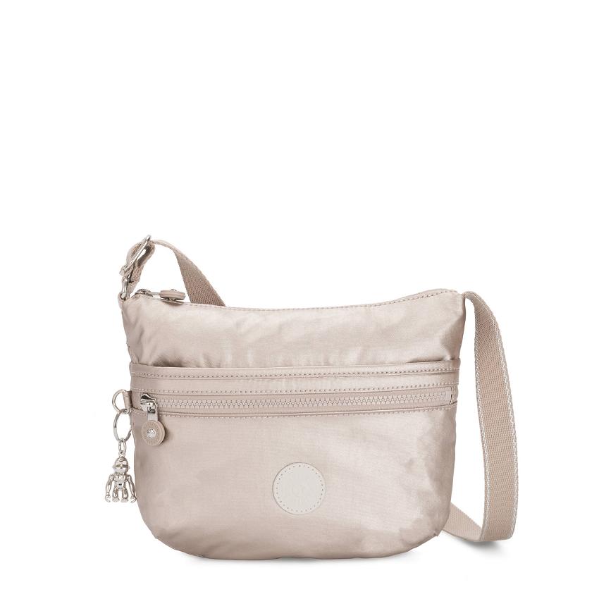 Kipling Arto Small Metallic Handbags Metal | UKKi1796F