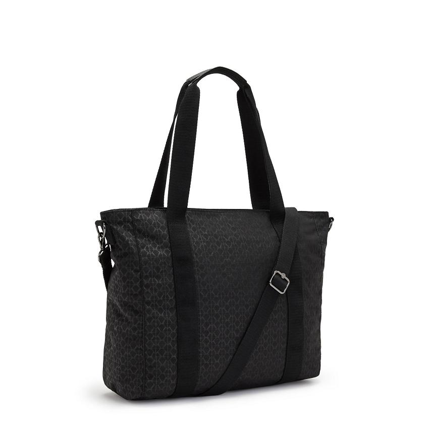 Kipling Asseni Tote Bags Black | UKKi1746N
