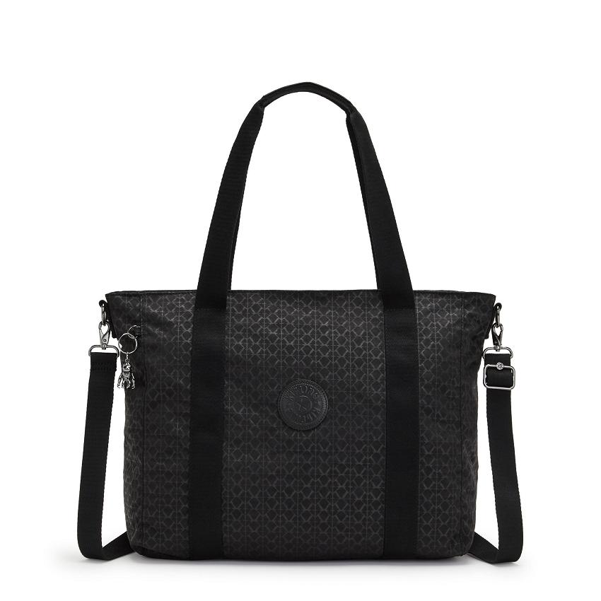 Kipling Asseni Tote Bags Black | UKKi1746N