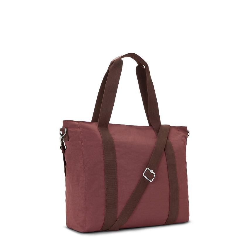 Kipling Asseni Tote Bags Dark Red | UKKi1745B