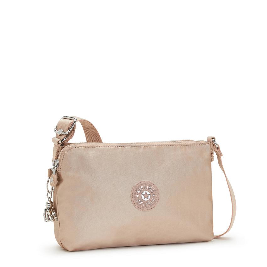 Kipling Boyd Metallic Handbags Gold Metal | UKKi1797G