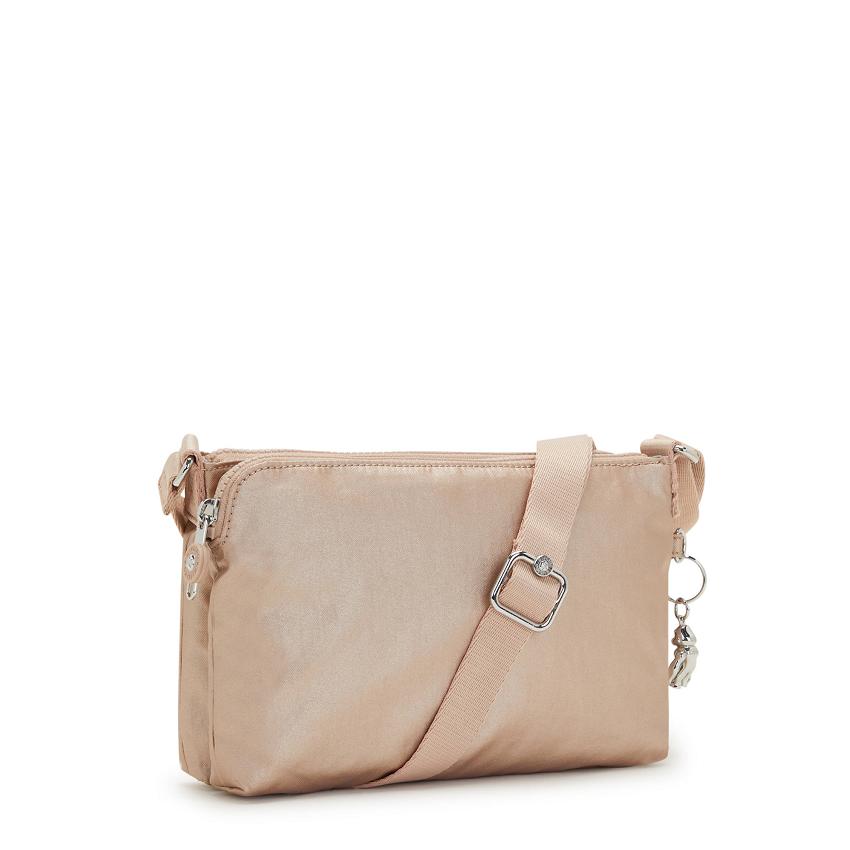 Kipling Boyd Metallic Handbags Gold Metal | UKKi1797G