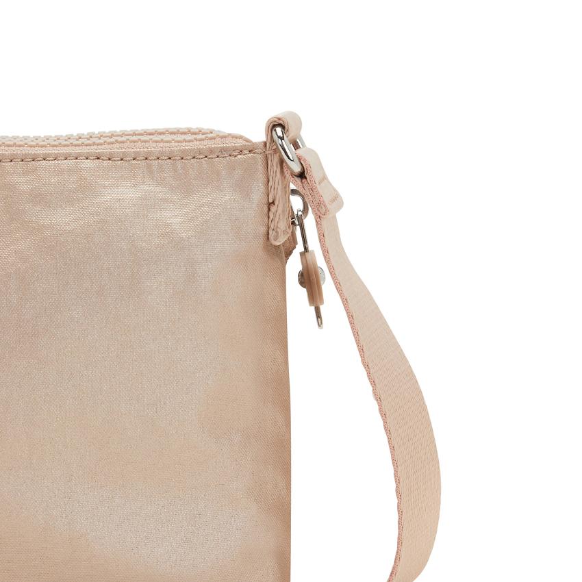 Kipling Boyd Metallic Handbags Gold Metal | UKKi1797G