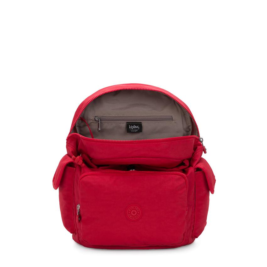Kipling City Pack School Backpacks Red | UKKi2157S