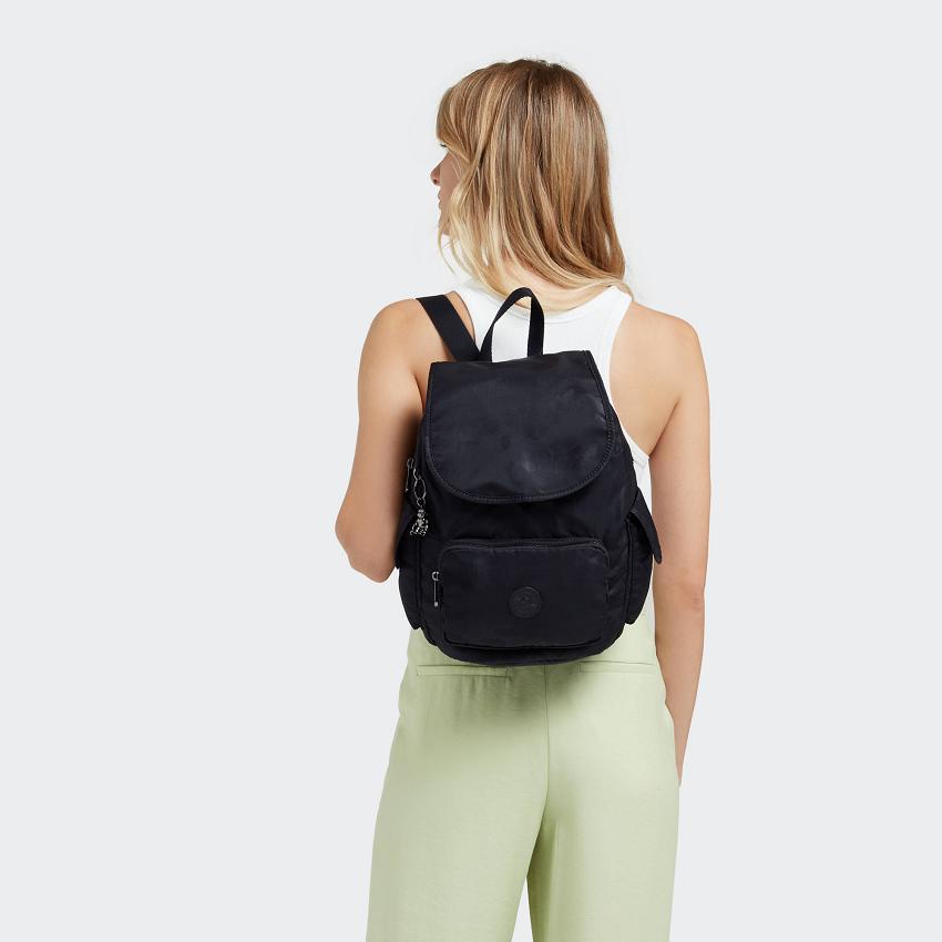 Kipling City Pack Small Fashion Backpacks Black Camo | UKKi1206O