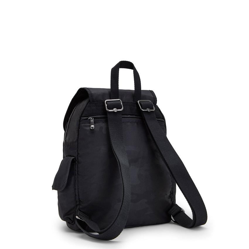 Kipling City Pack Small Travel Backpacks Black Camo | UKKi1388K