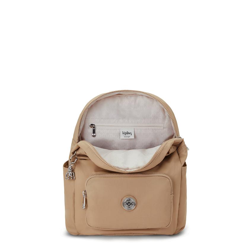 Kipling City Pack Small Travel Backpacks Beige | UKKi1402E