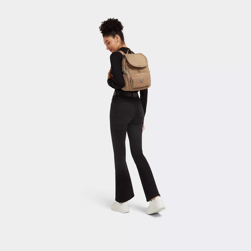 Kipling City Pack Small Travel Backpacks Beige | UKKi1402E