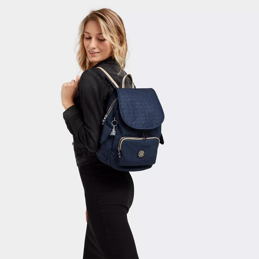 Kipling City Pack Small Travel Backpacks Blue | UKKi1403R