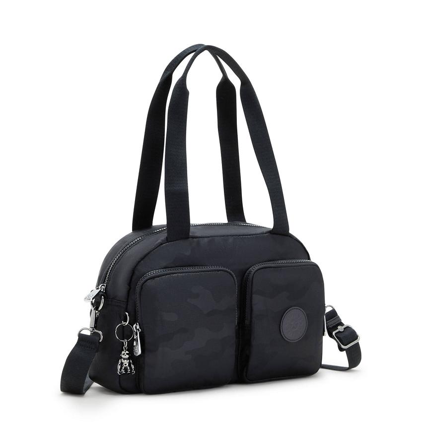 Kipling Cool Defea Shoulder Bags Black Camo | UKKi1932T