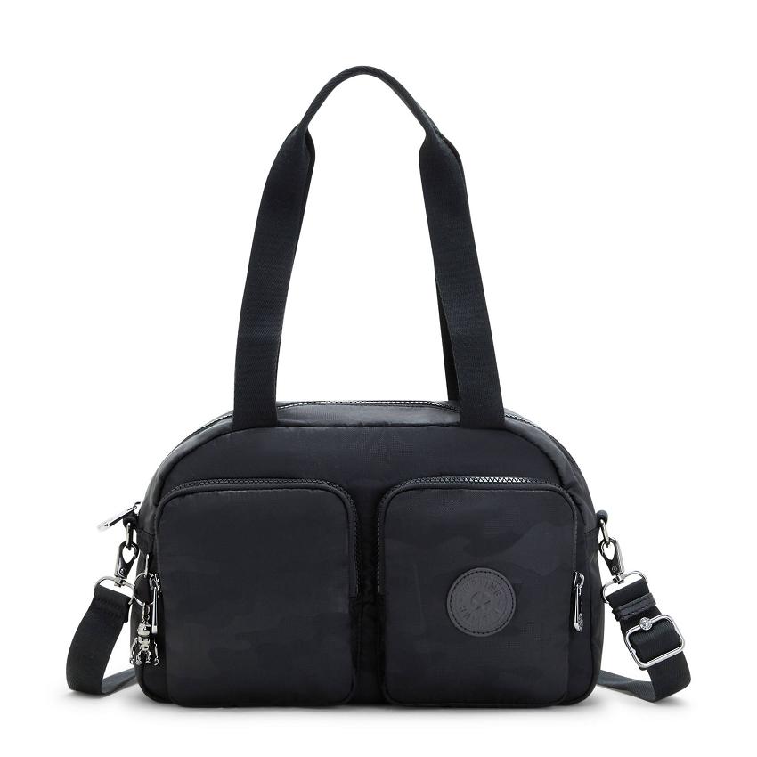 Kipling Cool Defea Shoulder Bags Black Camo | UKKi1932T