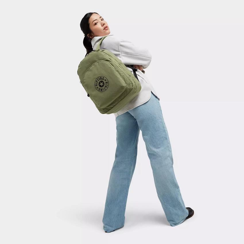Kipling Curtis Extra Large Laptop Backpacks Olive | UKKi1313G
