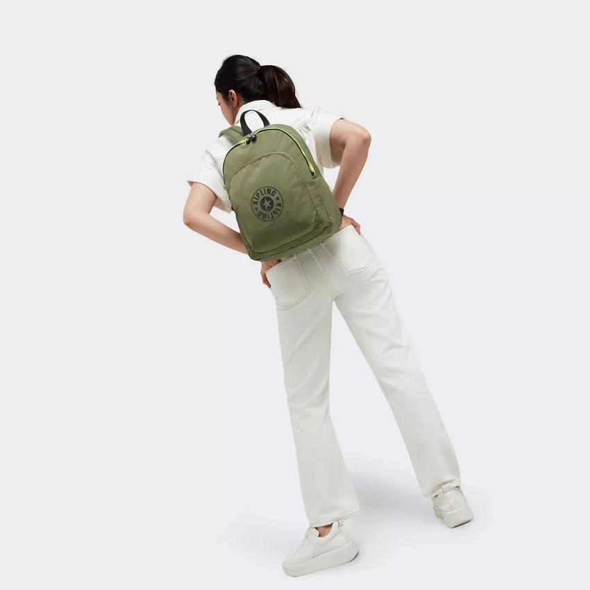 Kipling Curtis Medium Fashion Backpacks Olive | UKKi1238G