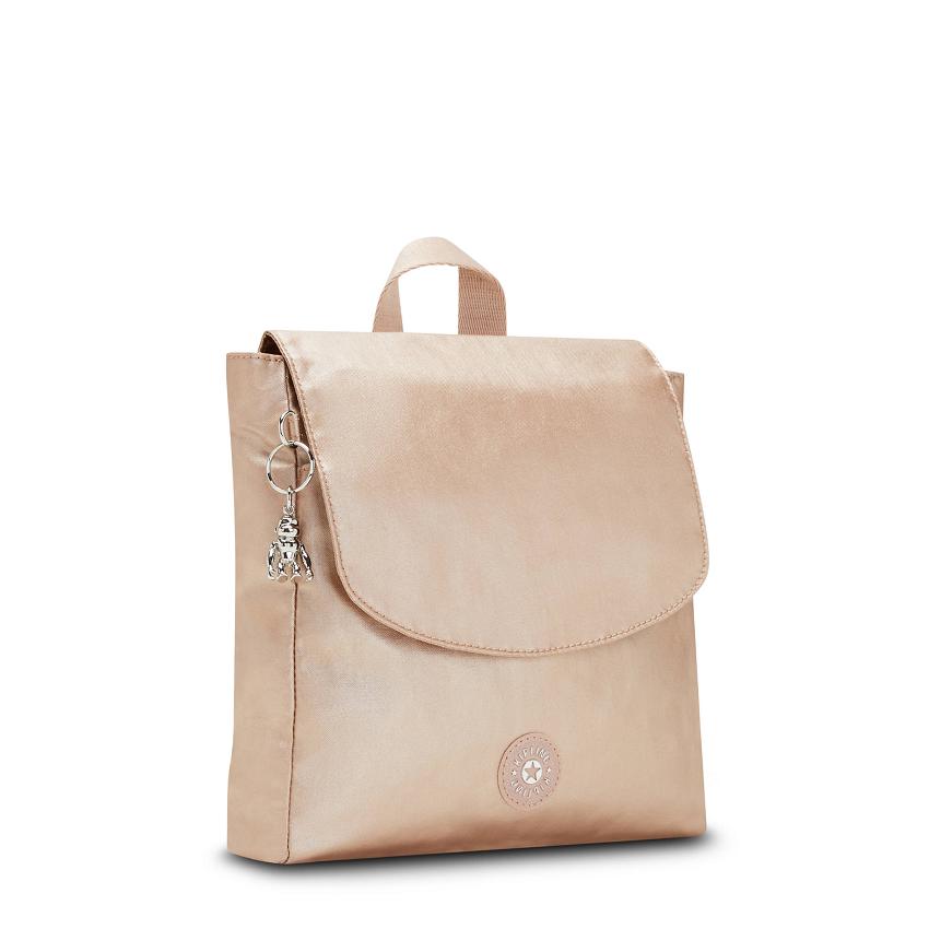 Kipling Dannie Fashion Backpacks Gold Metal | UKKi1246T