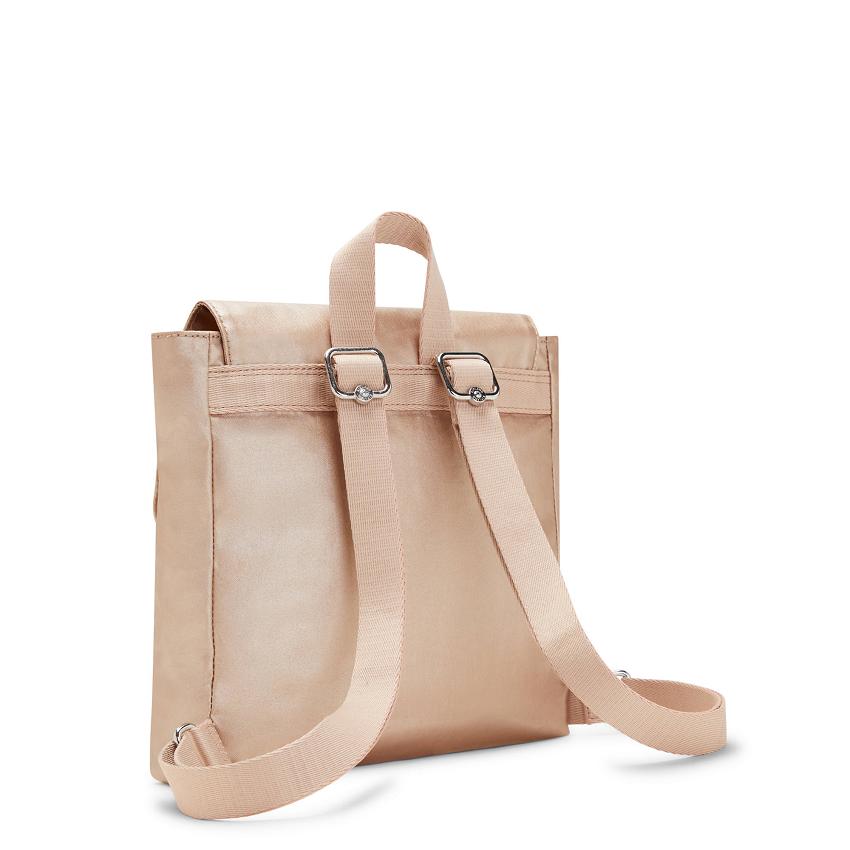 Kipling Dannie Fashion Backpacks Gold Metal | UKKi1246T