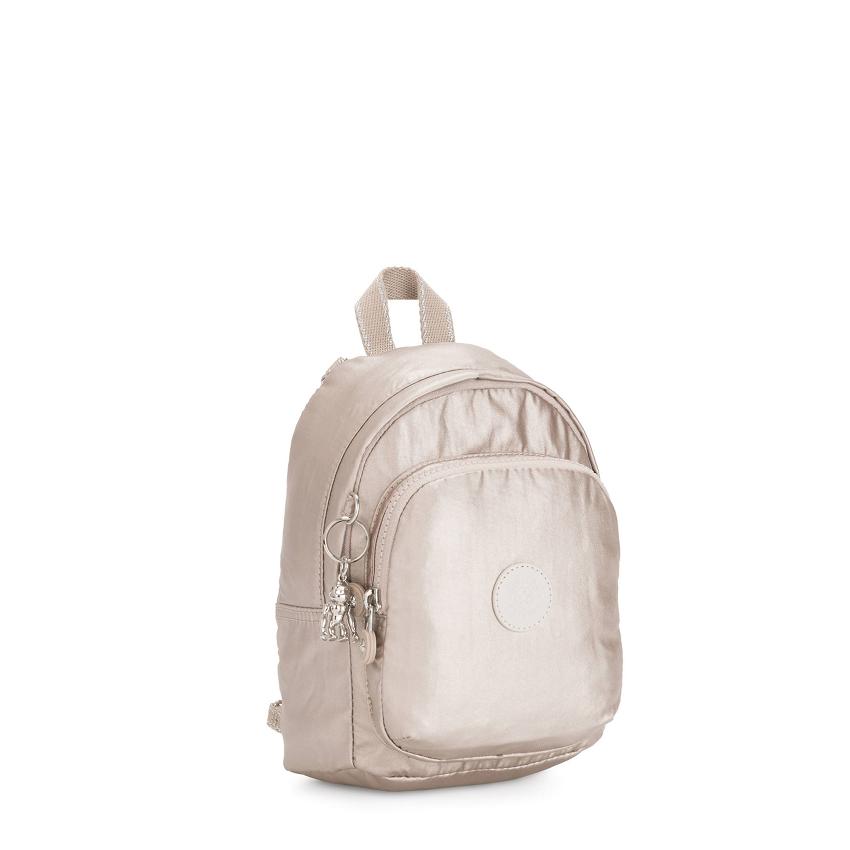 Kipling Delia Compact Metallic Backpacks Metal | UKKi1352N