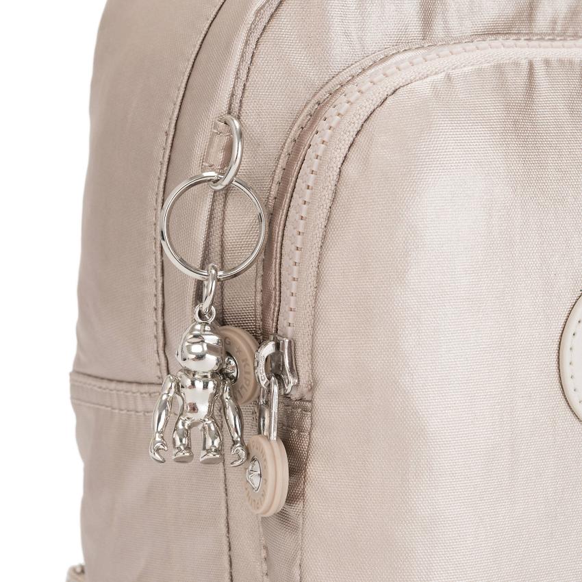 Kipling Delia Compact Metallic Backpacks Metal | UKKi1352N