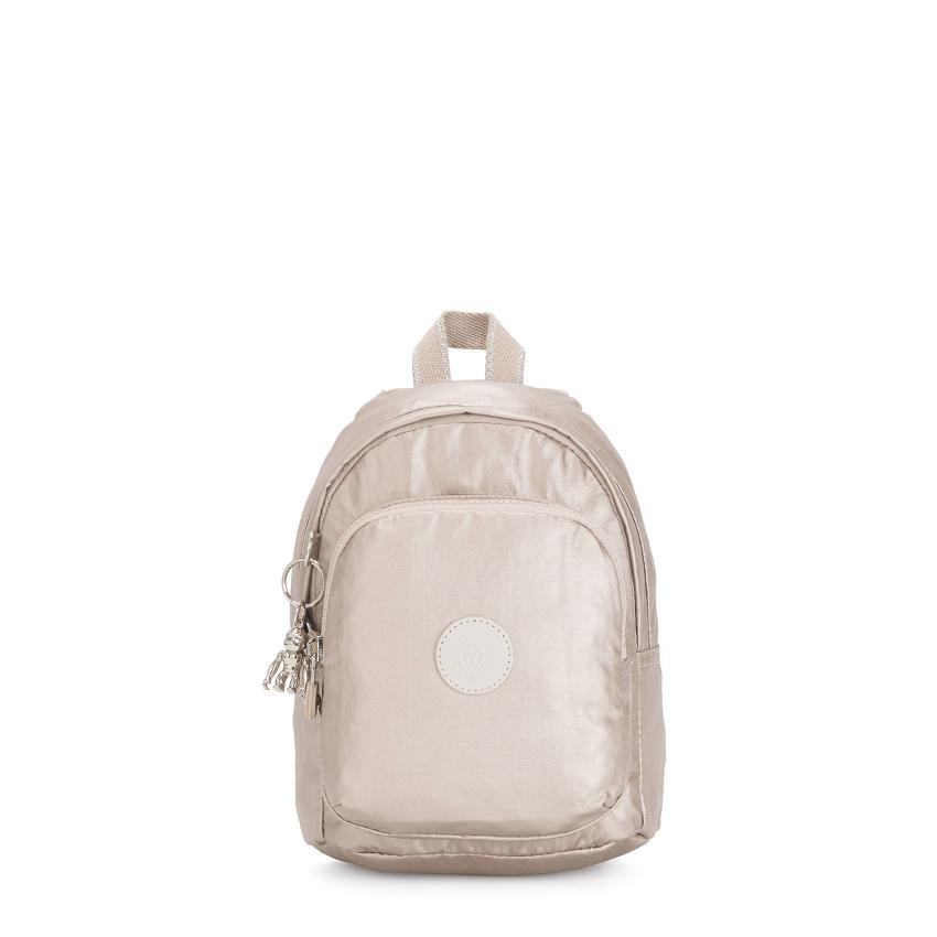 Kipling Delia Compact Metallic Backpacks Metal | UKKi1352N